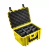 B&W Cases type 2000 geltonas polipropileninis dėklas su 9 kišenėmis 270x215x165 mm