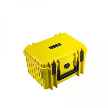 B&W Cases type 2000 geltonas polipropileninis dėklas su 9 kišenėmis 270x215x165 mm