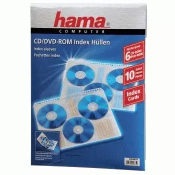 Hama CD-ROM indeksiniai vokai 60 diskų permatomi