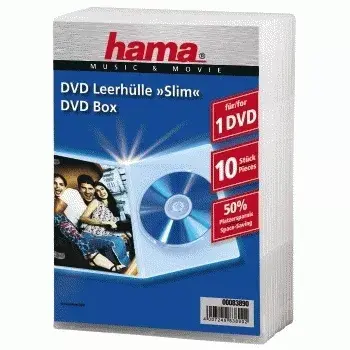 Hama DVD Jewel Case, plonas, skaidrus, 10 vienetų