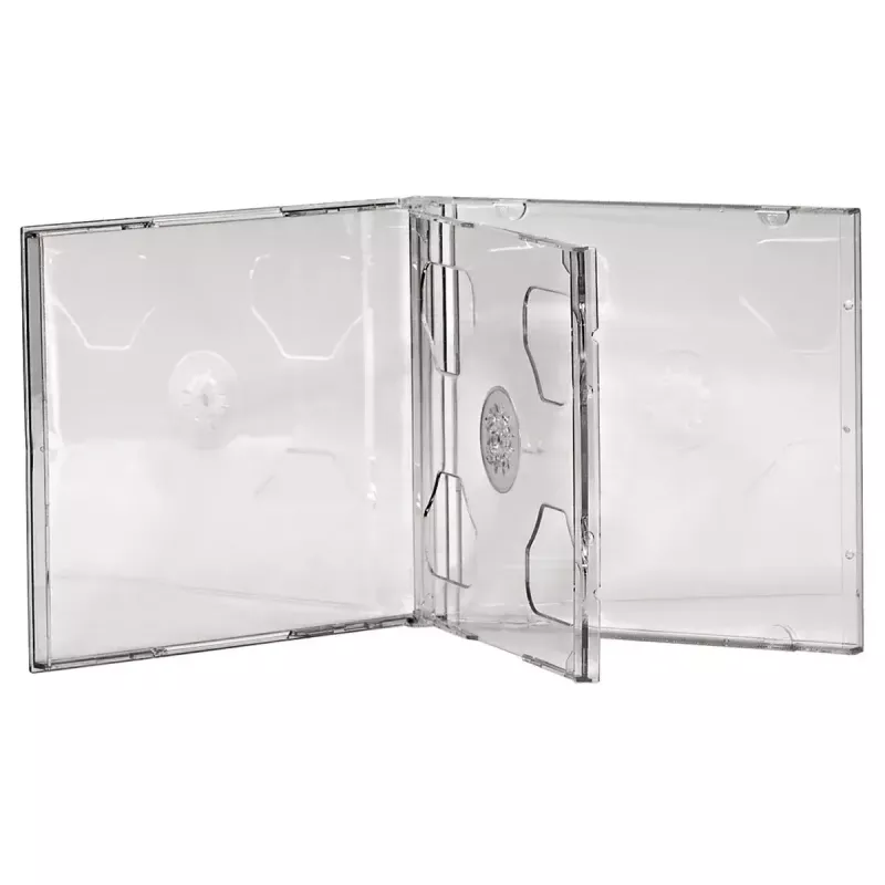 CD dvigubas jewel dėklas Hama 44752, pakuotė po 5 vienetus, 2 diskams, skaidrus