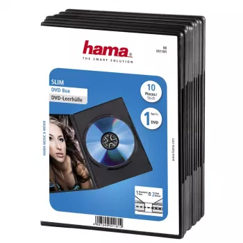 Dėklas DVD Slim Hama 51181 Juodas 1 diskas