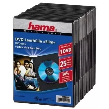 Hama DVD Slim Box 51182 juodas, 1 diskas