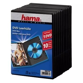 Hama 00051276 optinio disko dėklas Jewel case 1 diskas Juoda