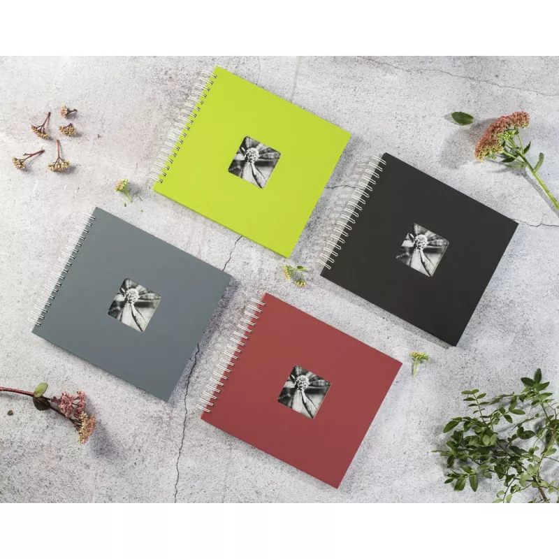 Hama Fine Art pilkas nuotraukų albumas 100 lapų 10x15 cm spiralinis įrišimas