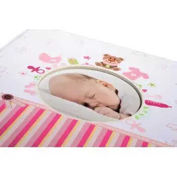 Hama Moni fotoalbumas rožinis, baltas 200 lapų 10x15 cm