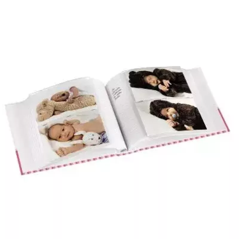 Hama Moni fotoalbumas rožinis, baltas 200 lapų 10x15 cm