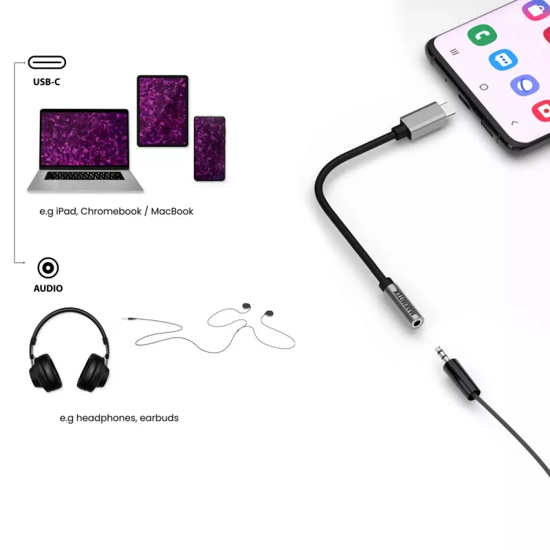 Marmitek Connect USB-C į garsą 8374 adapteris garso įrenginiams