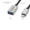 USB kabelis Marmitek 08375 0,15 m USB 3.2 Gen 1 USB-C USB-A juodas sidabrinis