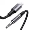 Ugreen 70509 laidas mobiliesiems telefonams sidabrinis 1 m 3,5 mm Lightning