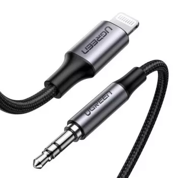 Ugreen 70509 laidas mobiliesiems telefonams sidabrinis 1 m 3,5 mm Lightning