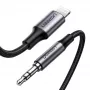 Ugreen 70509 laidas mobiliesiems telefonams sidabrinis 1 m 3,5 mm Lightning