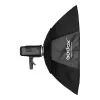 Softbox Godox SB-FW140 juodas nailoninis su difuzoriais ir korių grotelėmis