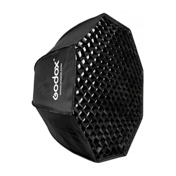 Softbox Godox SB-FW140 juodas nailoninis su difuzoriais ir korių grotelėmis