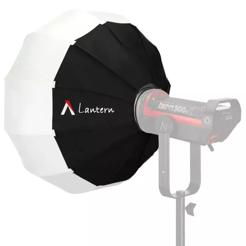 Aputure Lantern 90 juodai balta 90 cm difuzijos gaubtas su spyruokliniu narveliu