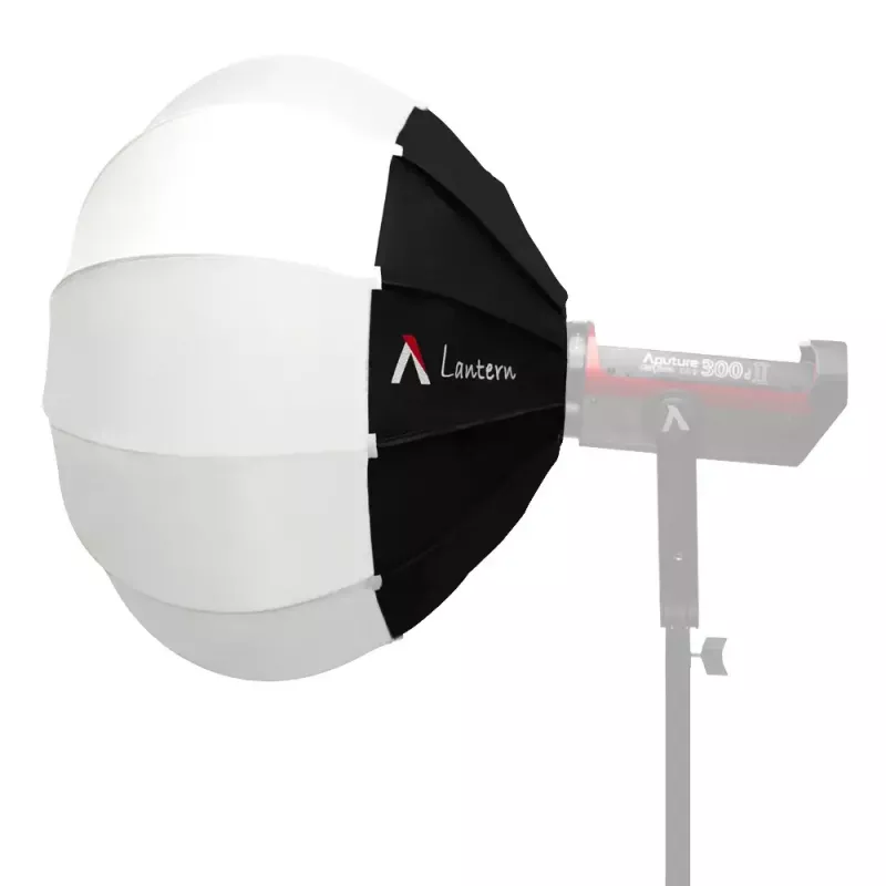 Aputure Lantern 90 juodai balta 90 cm difuzijos gaubtas su spyruokliniu narveliu