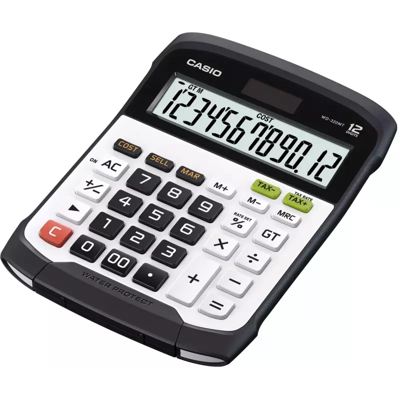Finansinis skaičiuotuvas Casio WD-320MT stalinis 12 skaitmenų juodas baltas