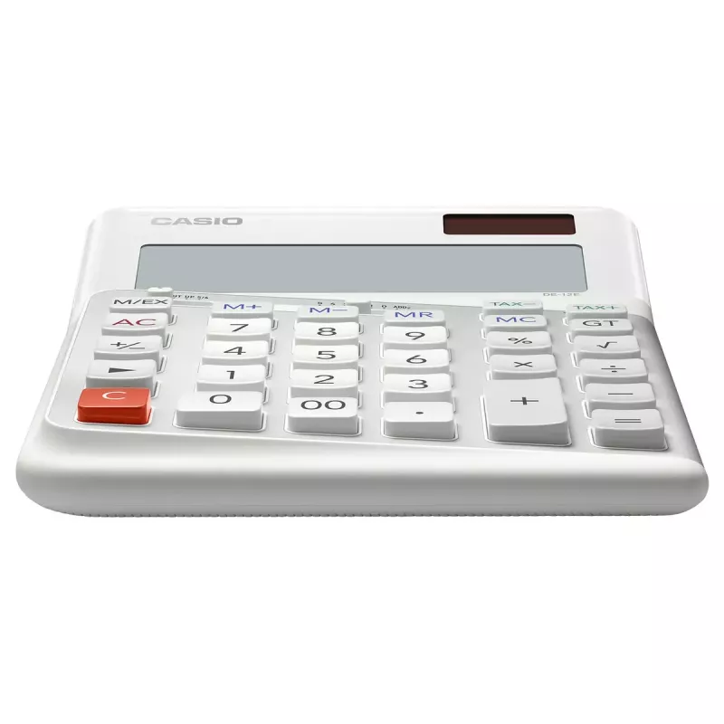 Stalinis skaičiuotuvas Casio DE-12E-WE Pagrindinis 12 skaitmenų Baltas