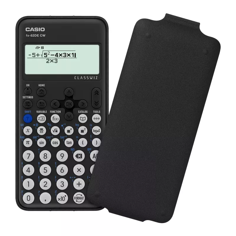 Mokslinis skaičiuotuvas Casio FX-82DE CW Kišeninis 12 Skaitmenų Baterija Juodas