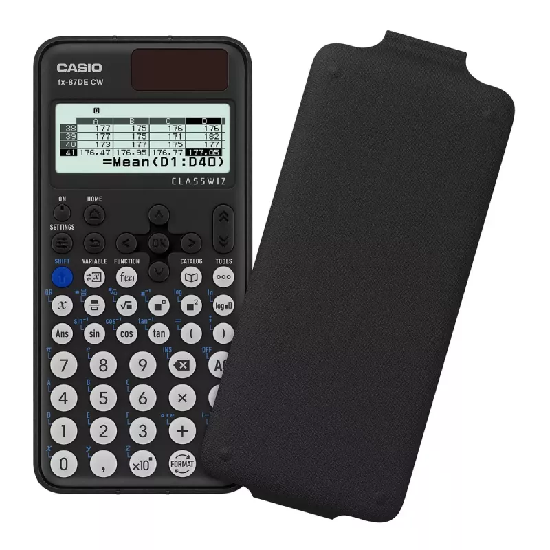 Mokslinis skaičiuotuvas Casio ClassWiz FX-87DE CW kišeninis 12 skaitmenų juodas
