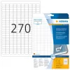 Lipnios etiketės spausdintuvui HERMA Nuimamos etiketės A4 17,8x10 mm