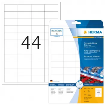 Lipnios etiketės spausdintuvui HERMA Labels patvarios A4 48,3x25,4 mm