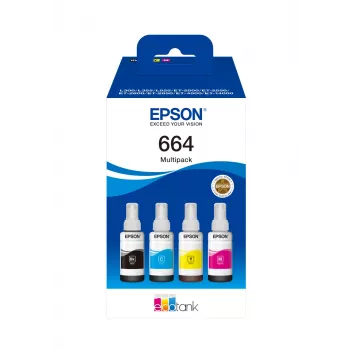 Rašalo kasetės Epson Ink C13T664640 BK, C, M, Y (4 spalvų rinkinys)