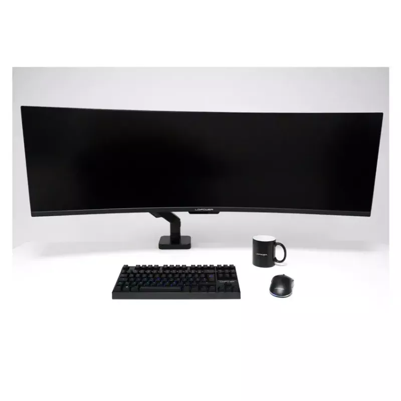 Monitoriaus laikiklis LC-Power LC-EQ-A49B 124,5 cm Juodas Gnybtas 20 kg