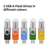 INTENSO Office Line USB atmintukų multipack 5×64 GB, USB-A, USB 3.2 Gen 1, sukamas, įvairiaspalvis