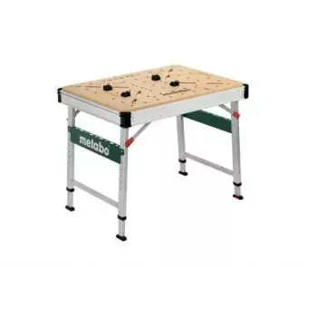 Stalas lauko darbams Metabo MWB 100 smėlio spalvos metalinis stačiakampis 710 mm plotis