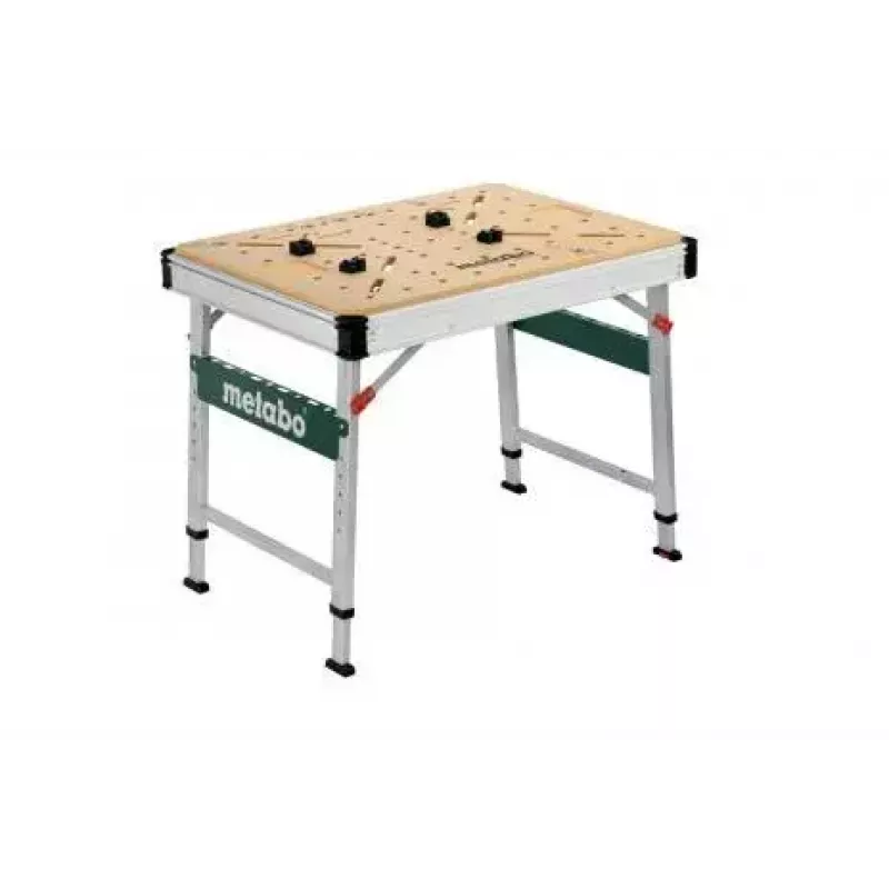 Stalas lauko darbams Metabo MWB 100 smėlio spalvos metalinis stačiakampis 710 mm plotis