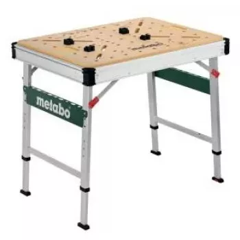 Stalas lauko darbams Metabo MWB 100 smėlio spalvos metalinis stačiakampis 710 mm plotis