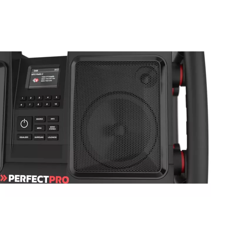 Nešiojamas radijas PerfectPro ROCKBULL DAB+ FM 50W 20h baterija