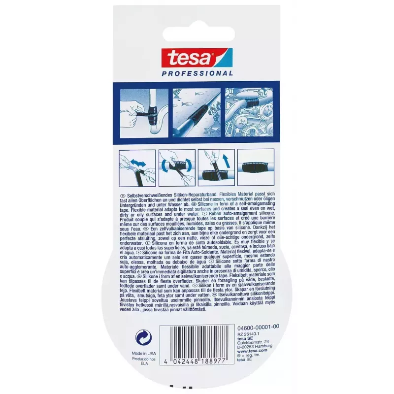 Sandarinimo juosta TESA 4600 3 m juoda
