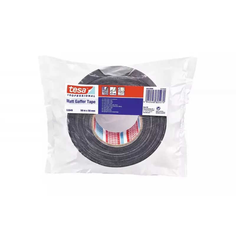 Lipni juosta Tesa 53949 Caoutchouc juoda 50 m