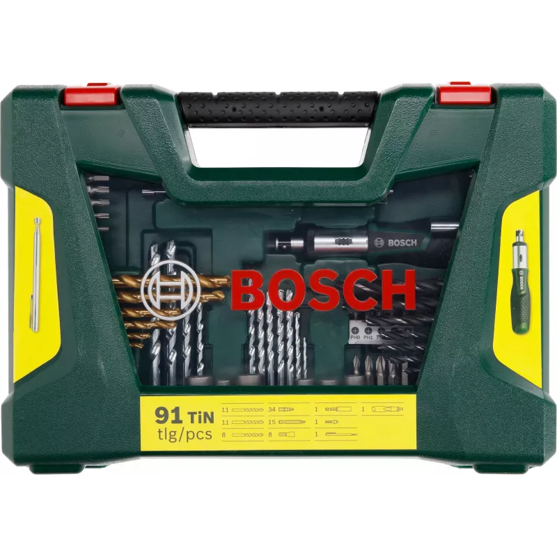Bosch 2 607 017 195 gręžtuvų antgaliai Gręžtuvų antgalių rinkinys 91 vnt.