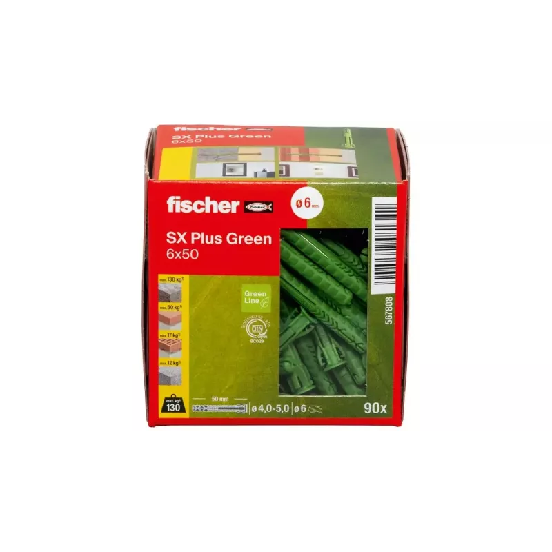 Fischer SX Plus Green pleištinis inkaras 50 mm 90 vnt. žalias