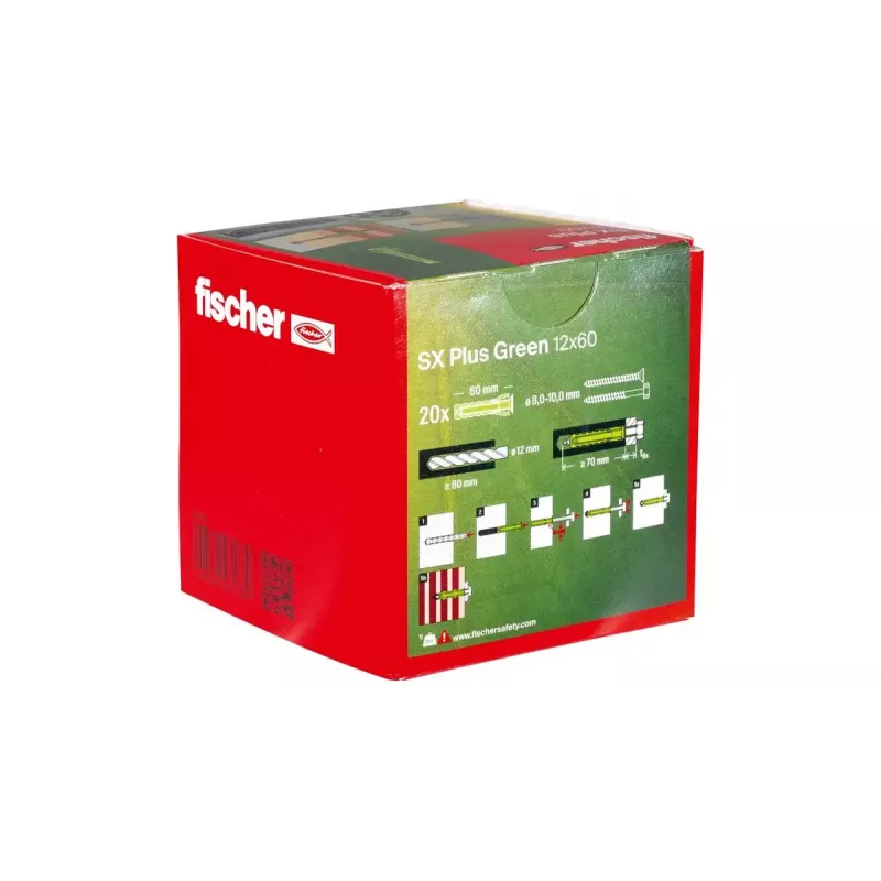 Fischer SX Plus Green 567812 60 mm 12 mm 20 vnt. Žali pleištiniai kaiščiai