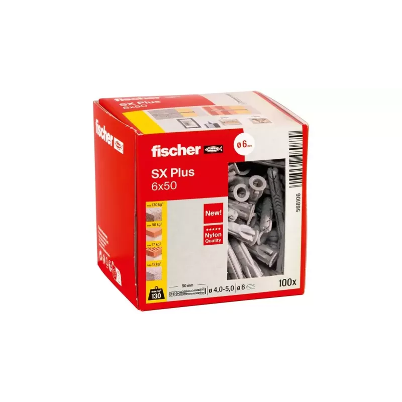 Kaištis Fischer 568106 6x50 mm nailoninis