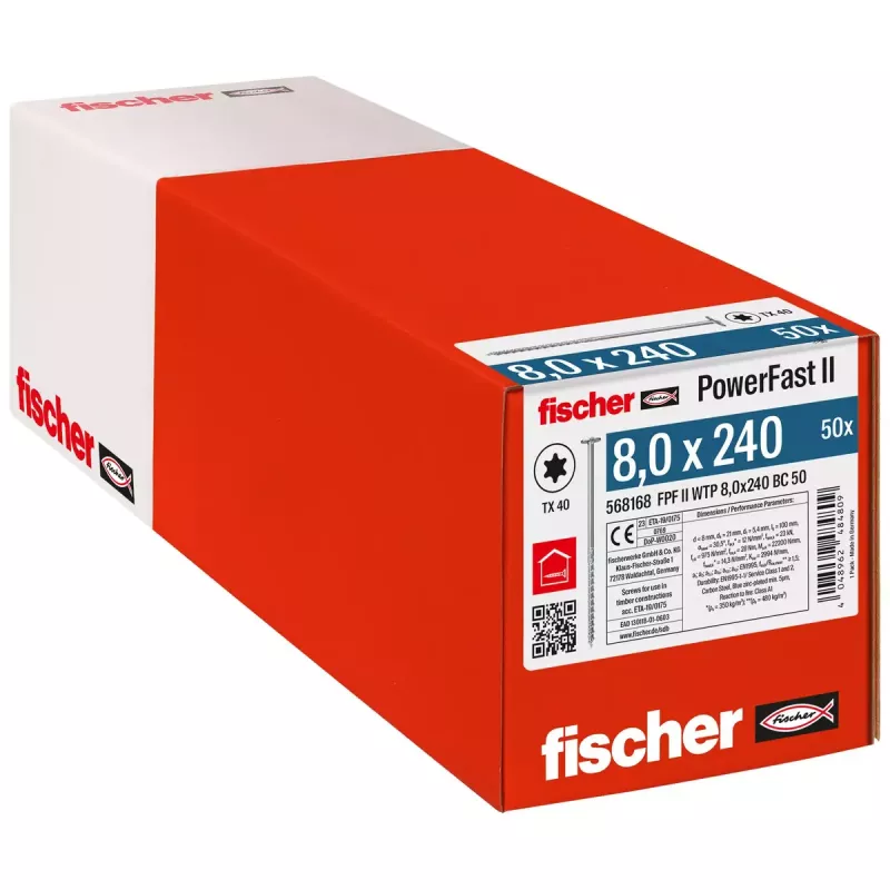 Sraigtas Fischer PowerFast II 8,0x240 TX TG blvz 50