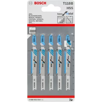 Pjūklelio ašmenys Bosch T 118 B HSS 5 vnt.