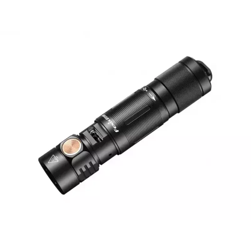 Feniksas E05R juodas rankinis žibintuvėlis LED duraliuminis IP68 30h
