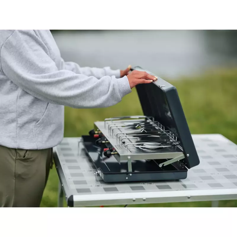 Campingaz Camping Kitchen 2 Grill & Go CV kompaktiška metalinė kepsninė 490x350x100 mm