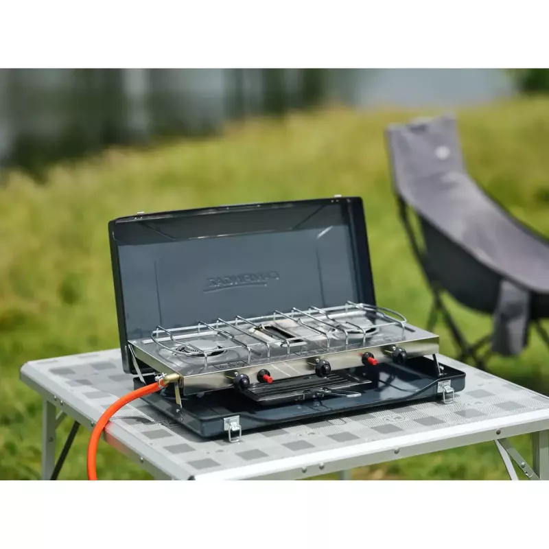 Campingaz Camping Kitchen 2 Grill & Go CV kompaktiška metalinė kepsninė 490x350x100 mm