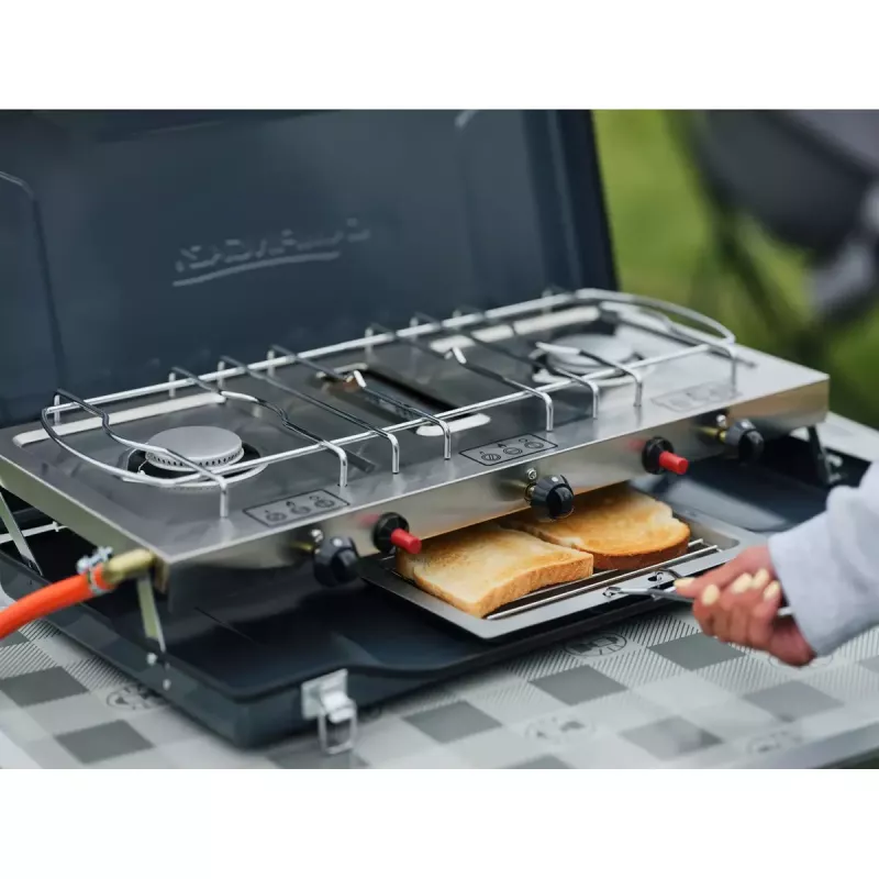 Campingaz Camping Kitchen 2 Grill & Go CV kompaktiška metalinė kepsninė 490x350x100 mm