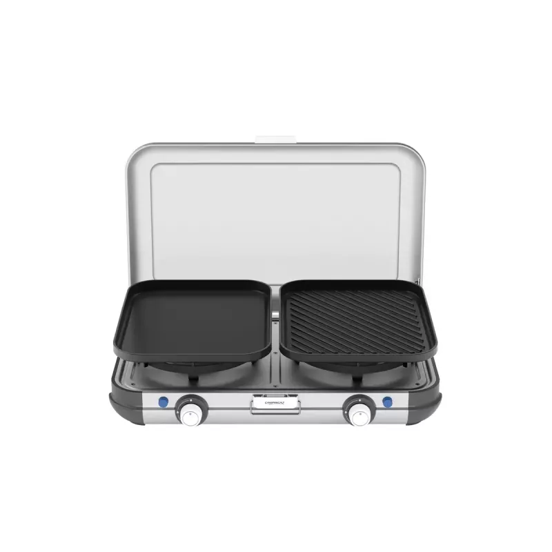 Campingaz Camping Kitchen 2 Grill & Go CV kompaktiška metalinė kepsninė 490x350x100 mm