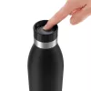 EMSA Bludrop Color N31109 Nerūdijančio plieno butelis 700 ml Juodas