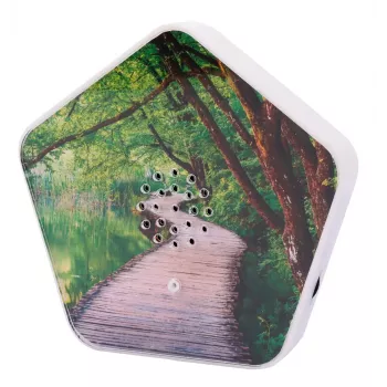 Garsų mašinėlė Olympia Sounds of Nature, balta, kompaktiška 135×30×130 mm