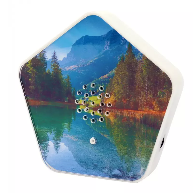 Garsų mašinėlė Olympia Sounds of Nature, balta, kompaktiška 135×30×130 mm