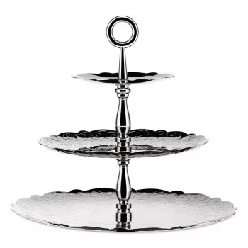 Apvalus trijų pakopų stovas Alessi Dressed MW52/3 nerūdijantis plienas 350 mm